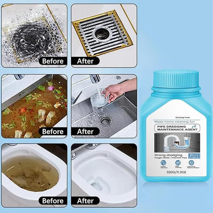 Drain Clog Remover Powerful Unclogging Sink Hair Cleaner, Sink Drain Cleaner for Kitchen Bathroom, Unclogging Solution for Pipes, Toilets & Showers Fast Acting Drains Unclogger (1PCS)