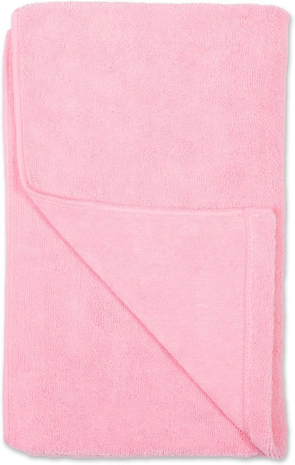 Bone Dry Pet Grooming Microfiber Towel, Embroidered Collection, X-Large,41x23.5", Pink