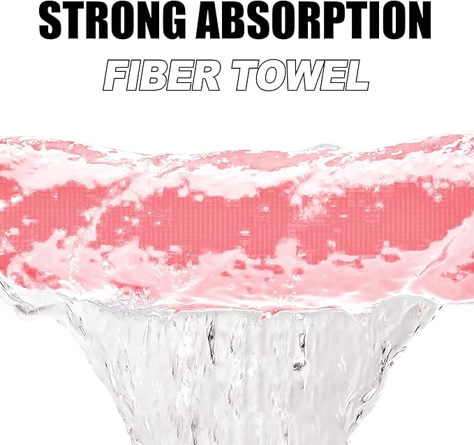 Small Magnetic Golf Towel with Clip, Microfiber Waffle Design - Industrial Strength Magnet for Glof Balls, Golf Bags, Carts Clubs - Pink