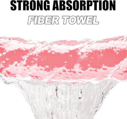 Small Magnetic Golf Towel with Clip, Microfiber Waffle Design - Industrial Strength Magnet for Glof Balls, Golf Bags, Carts Clubs - Pink