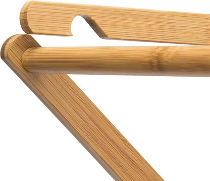 Household Essentials Bamboo Folding Clothes Drying Rack, Upscale Laundry Rack with 11 Dowels, Environmentally Friendly, Stable Frame, Shelf for Drying Flat
