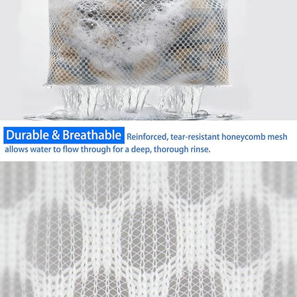 4Pcs Mesh Laundry Bags Delicates Lingerie Wash Bags for Washing Machine & Washer (2 Medium 12 x 16 Inches & 2 Large 16 x 20 Inches)