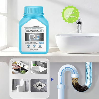 Drain Clog Remover Powerful Unclogging Sink Hair Cleaner, Sink Drain Cleaner for Kitchen Bathroom, Unclogging Solution for Pipes, Toilets & Showers Fast Acting Drains Unclogger (3PCS)
