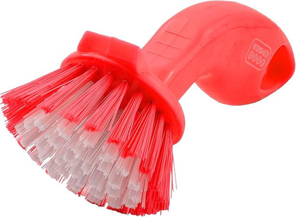Meat Red Dish Brush - Dishwashing and Kitchen Cleaning and Scouring - Easy Grip Handle, Gentle Bristles - Color Coded Home and Kitchen Accessories by The Kosher Cook