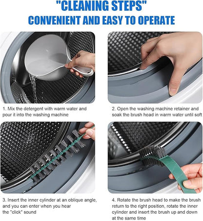 Dryer Vent Cleaner - Drum Washing Machine Effective Dryer Vent Lint Remover | Inner Wall Dirt Cleaning Soft Brush for, Floor Drain, Air Conditioner, Slot