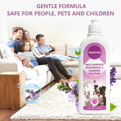 Multi-Surface Floor Cleaning Solution, Lavender Scent, Compatible with Roborock, eufy, Dreame, iRobot Roomba Robot Vacuums and Mops, Cordless Wet/Dry Vacuums and WetJet Mops, 16.9 fl oz ×2