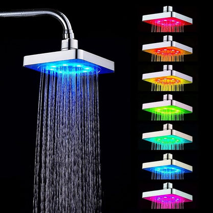 Shower Spray Head - 7 Color LED Light Shower Head Romantic Light Water Bath Home Bathroom Shower Head No Batteries No Wire Needed