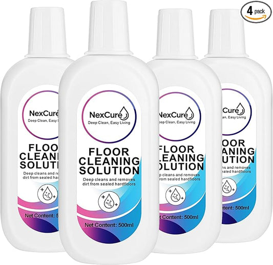 Tineco Cleaning Solution Compatible – 4 Pack (500ml Each, 2L Total) Tineco Floor Cleaner Refill, Multi-Surface Floor Cleaning Solution for iFloor & Floor One, Residue-Free & Pet Safe
