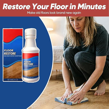 2PCS Floor Restore for Wood Floors, Floor Restore Cleaner Spray, Floor Polish for Shine Renewal & Protective Layer, Quick-Drying Protective Finish, for Tile, Shine Wood, Laminate, Vinyl, Bamboo
