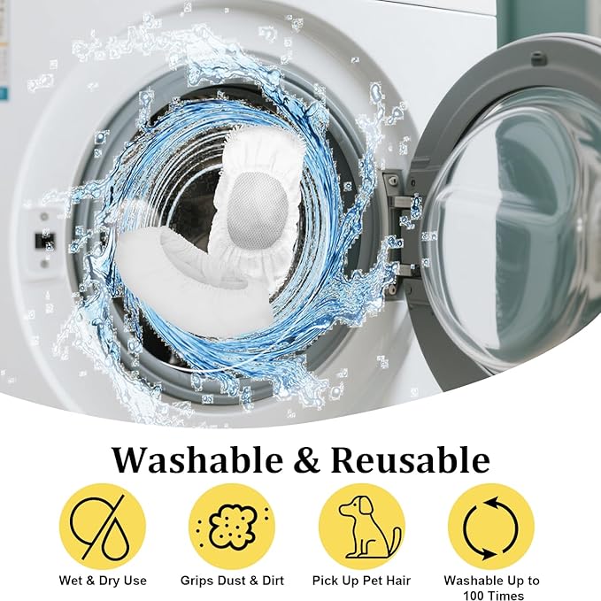 Microfiber Steam Mop Pads Replacement Compatible with Oreck Steam Mop STEAM100 / STEAM100LRH, Washable Reusable Steam Mop Covers Bonnets for Hardwood Floor Cleaning (8 Pack)