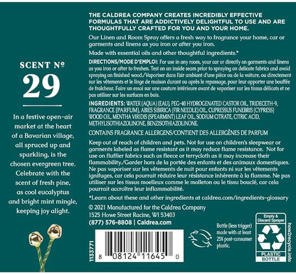 Caldrea Linen and Room Spray Air Freshener, Made with Essential Oils, Plant Derived Ingredients, Juniper Laurel Mint Scent, 16 oz