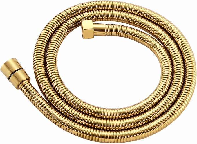APLusee Titanium Gold Shower Hose, 59-Inch Extra Long Handheld Shower Head Hose Replacement