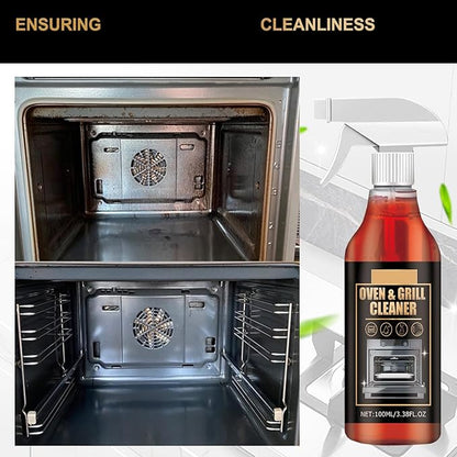 Oven And Grill Cleaner,Stovetop Cleaner,Heavy Duty Oven And Grill Cleaner Spray,For Stovetops, Grates, Stainless Steel- Removes Grease, Burnt-On Food & Grime (3PC)