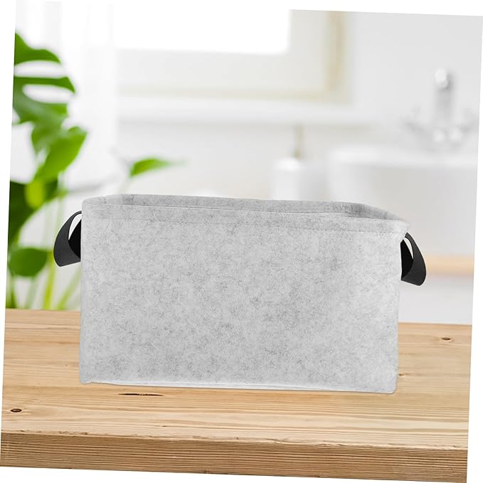 Hemobllo Collapsible Medium Felt Storage Basket for Laundry and Household Clothes Thick Container with Stable Upright Design Space Saving Organizer for Laundry