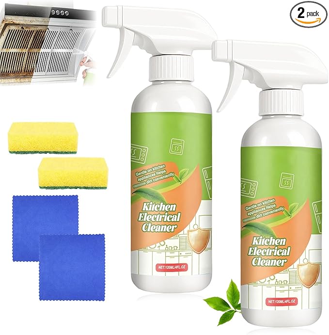 Electrolyzed Ion Kitchen Cleaner Spray, Cleanse Kitchen Appliance Cleaner,Multi-purpose Household and Kitchen Cleaning Spray,Natural Formula to Household Appliances(4FL OZ*2PCS)