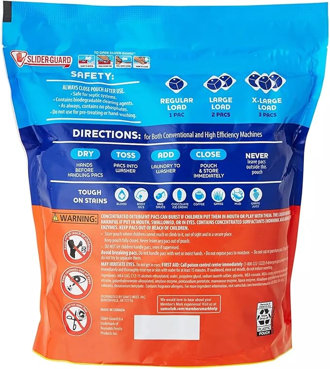 Member's Mark Ultimate Clean Laundry Detergent Power Pacs, Fresh Clean (130 Ct)