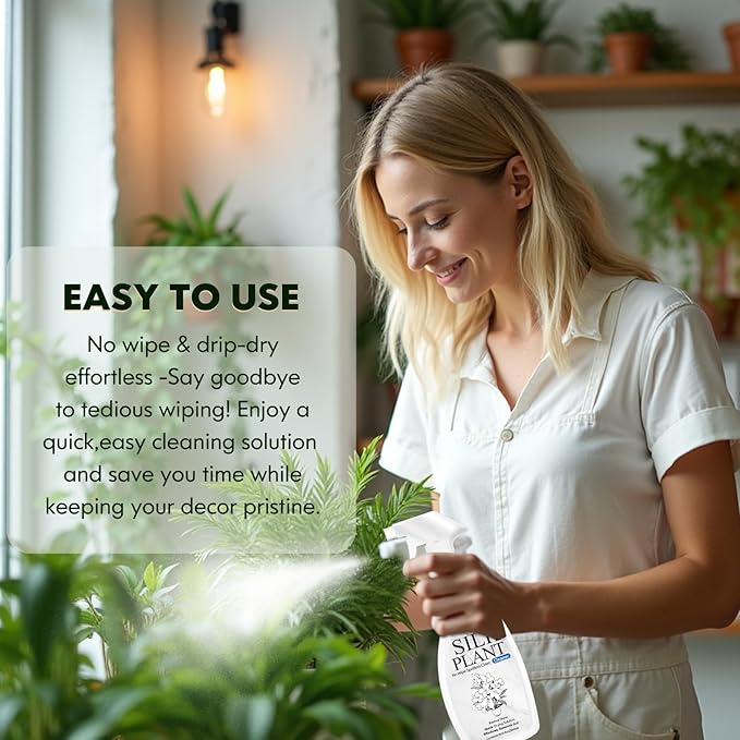 Silk Plant Cleaner Spray No Wipe - Artificial Plant & Silk Flower Cleaner Spray, Dust Remover for Fake Plants, No Wipe, Quick Drying - 16.91oz (2PACK)