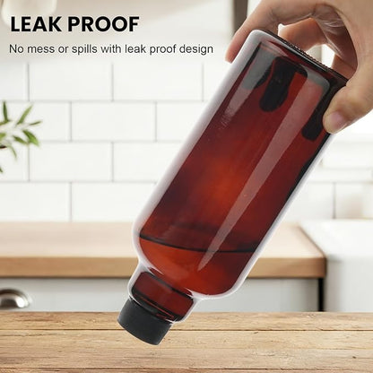 Glass Spray Bottles 16.9oz Empty Spray Bottle Mist/Stream Spraying Small Refillable Containers for Hair Care, Cleaning Solutions, Plants, Essential Oils 1 Pack (Brown-1, 16.9oz)