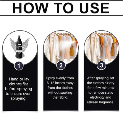 Clothes Refresher Spray Fabric Freshener, Dry Wash Mist For All Clothing Types, Plant Based, Odour Eliminating, Linen Spray Deodorizer for Clothes Laundry