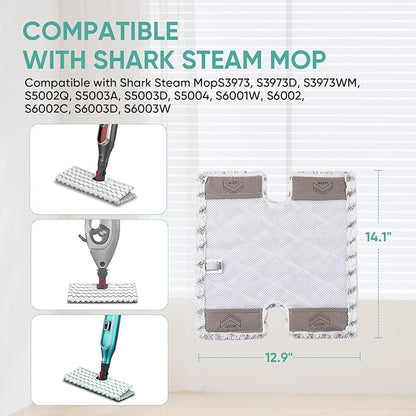 2 Pack Genius Steam Mop Pads Compatible with Shark Genius Hard Floor Cleaning System Pocket Steam Mop S5003D,S6002,S5004Q & Lift-Away Pro Steam Pocket Mop S3973D,Part # XTP184 & P184WQ