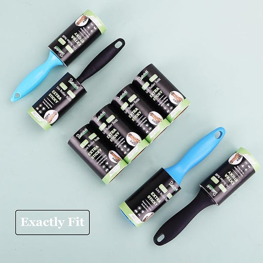 4 inch Lint Roller Refills for PetLovers Evercare Fedicelly Albatross and More Lint Rollers, Extra Sticky 90 Sheets per Refill, Pack of 4 Rolls, 360 Sheets Total (1 1/2 inch Inside Diameter)