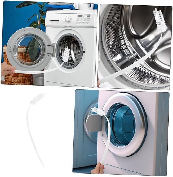 4pcs Rolling Washer Cleaning Brush Long Handle Drum Cleaner for Efficient Debris Removal Bendable Design for Reach Areas Easy Maintenance Tool for Washing Machine