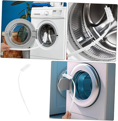 4pcs Rolling Washer Cleaning Brush Long Handle Drum Cleaner for Efficient Debris Removal Bendable Design for Reach Areas Easy Maintenance Tool for Washing Machine