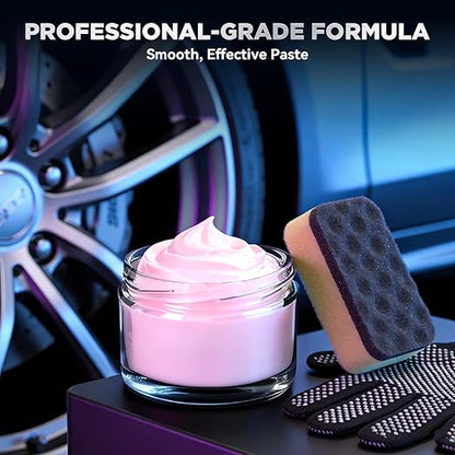 Metal Polishing Compound, WEICA Chrome Polish & Metal Restorer for Cars - Removes Rust, Oxidation & Tarnish from Aluminum, Brass, Stainless Steel - with Protective Coating