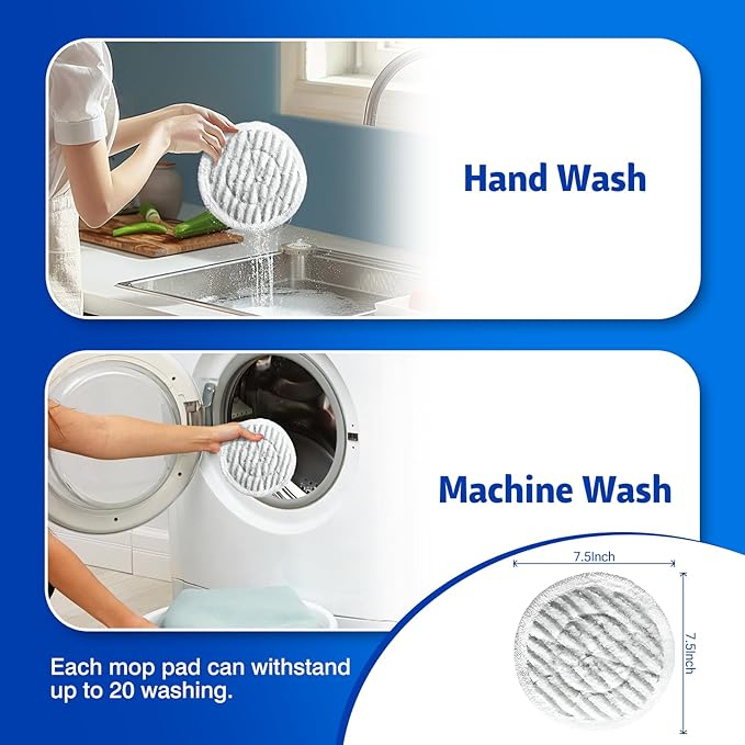 4 Pack Upgraded Steam Mop Replacement Brush Heads for Shark Steam Mop Pads - Deep Cleaning & Scratch-Free for Hardwood & Tile Floors - Compatible with S7000, S7001, S8201, S7201, S8001 Series
