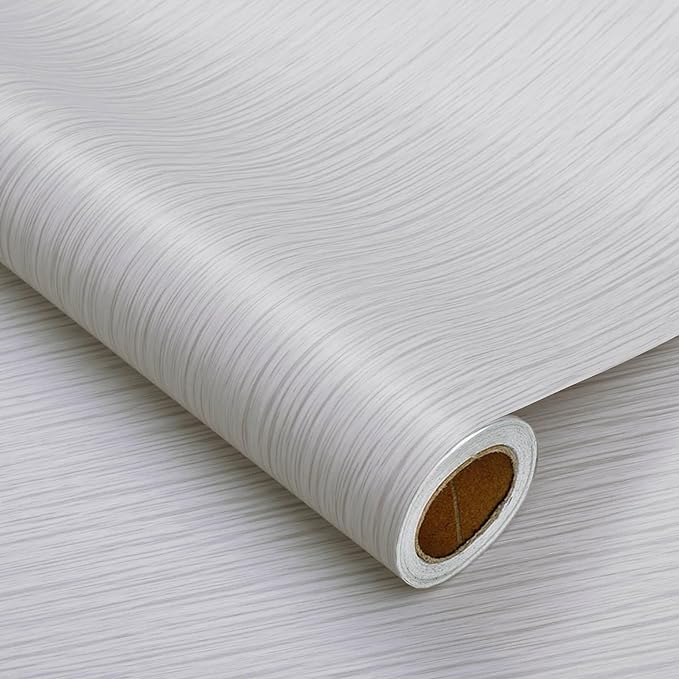 Heroad Peel and Stick Wallpaper Wood Contact Paper Wood Wallpaper Light Grey Wood Grain Contact Paper Thicken Textured for Cabinets and Drawers Countertops Waterproof Self Adhesive Vinyl 17.5" x 197"