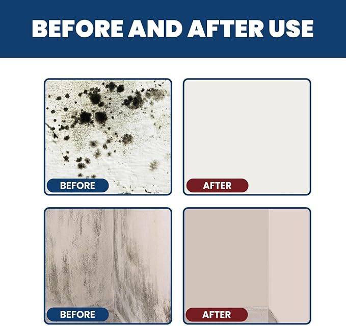 RAINPOT Mould Cleaner Spray Powerful Foam Cleaning Spray | Multi-Surface Fast-Acting Stain Remover for Kitchen, Bathroom, Wall and Tile Cleaning, No Scrubbing Required (1, 2.04oz)