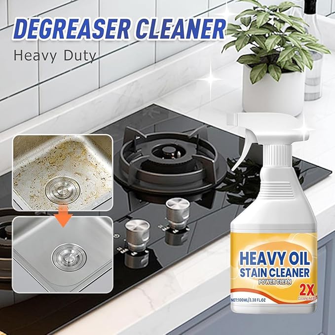 Kitchen Cabinet Cleaners and Polishers, All Purpose Kitchen Heavy Oil Cleaning Agent, Heavy-Duty All-Purpose Cleaning Spray for Stove, Oven, Grills, And Microwaves (1PCS)