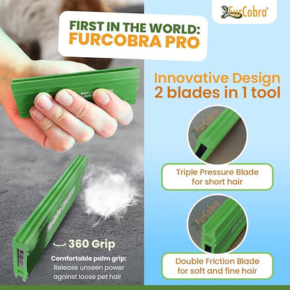 Pro Pet Hair Remover for Car Detailing, Carpet & Couch – Multi-Blade Dog & Cat Hair Scraper for Auto Interior, Upholstery, Furniture & Home – Reusable Embedded Fur Removal Tool