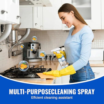 Snowlily 2PCS Kitchen Cleaner Spray Stubborn Stains Cleaner Powerful Heavy Duty Degreaser & Grease Remover for Stovetops,Range Hoods,Cabinets-Multi-Purpose Foam Cleaning Supplies