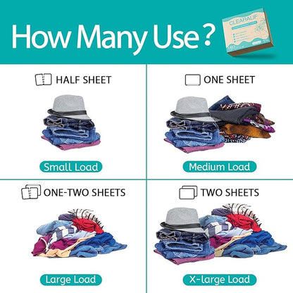 CLEARALIF Laundry Detergent Sheets, Fresh ocean, 160 Load, CLEARALIF Laundry Detergent Strips Eco Friendly & Hypoallergenic