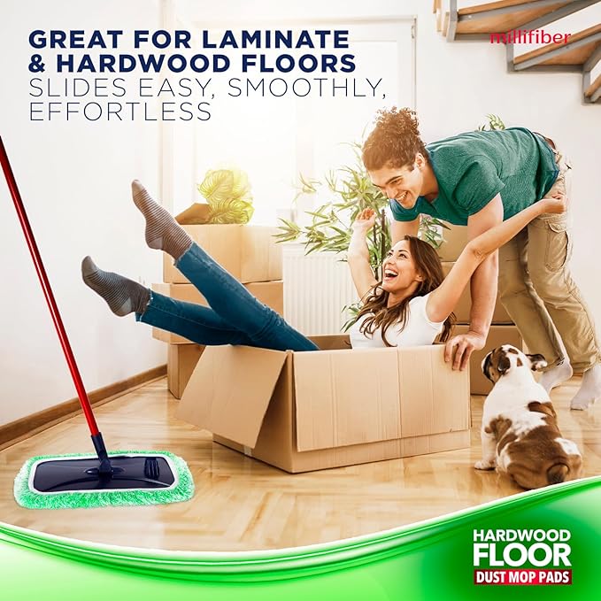 Millifiber Floor Duster Refill 15x8 Inches - Pet Heavy Duty Duster Refill Compatible with All 15x8 Mop Heads, 3-Pack (Mop is Not Included)