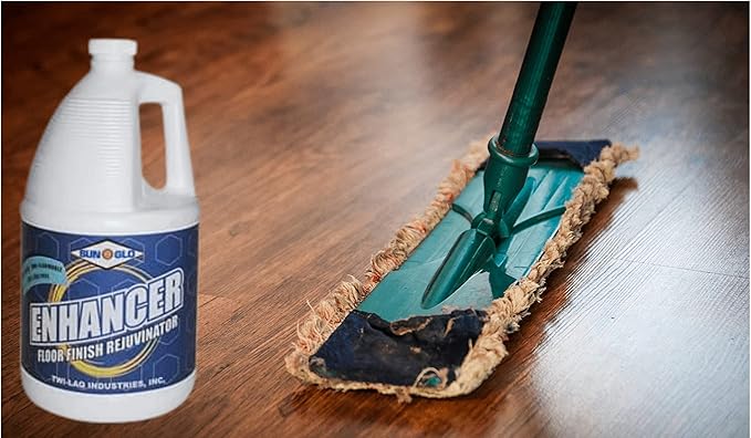 SunGlo Enhancer - Rejuvenate Floor Finish, Spray Buff for Floors Cleaning Supplies, Hardwood Floor Polish (4x1 Gallon Case)
