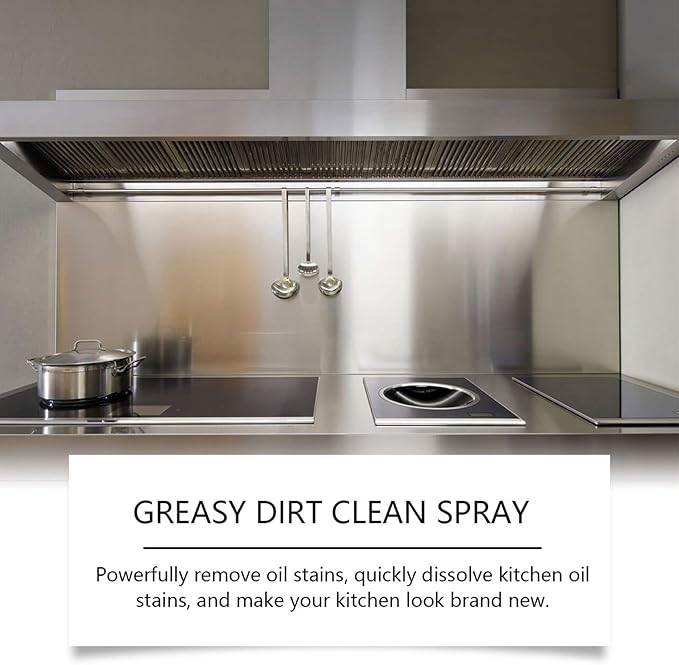 Cleaning Spray - 120ml Stain Remover | Efficient Multi Purpose Foam Cleaner | Kitchen Degreaser Cleaners Spray For Ovens Cabinet Pots Appliances Household Bathroom Microwave Doors Hoods Glass