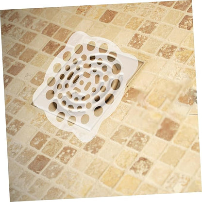 Angoily 20pcs Hair Filtering Stickers for Floor Drain Screens Sink Drain Hair Catcher Decals for Kitchen Bathroom and Laundry Use Non-woven Adhesive