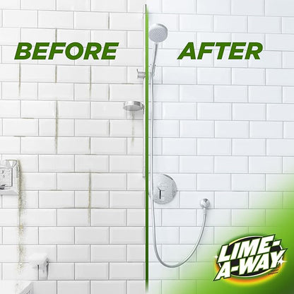Lime-A-Way Hard Water Stain Remover Spray, Removes Lime, Calcium & Rust in Seconds, Bathroom Cleaner, 22 fl oz