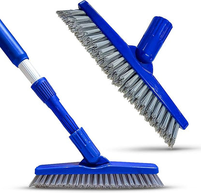 Bring It On Floor Scrub Brush and Grout Cleaner – Scrubber Brush with Long Handle – Heavy-Duty Scrubbing Brush for Cleaning with Stiff Bristles – Grout Scrubber for Tile, Deck, Shower, Bathroom
