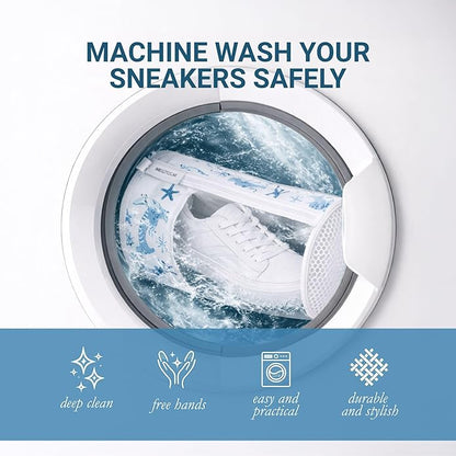 Bluehome Shoe Washing Machine Bags (2-Pack) – Protective Mesh Laundry Bags for Shoes, Includes Sneaker Brush
