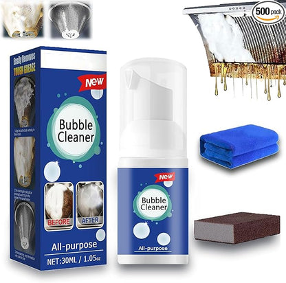 RJDJ Highly Effective Oil Breakdown Foaming Spray, All-Purpose Rinse-Free Cleaning Spray, Multi-functional Bubble Cleaner, Multi-Surface for Home, Kitchen, Bathroom, Office (1, 30ml)