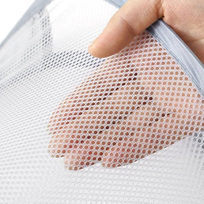 Foldable Storage Laundry Basket Organizer Dirty Clothes Mesh Bag Wall-Mounted Bathroom Clothes Hanging Baskets Bucket