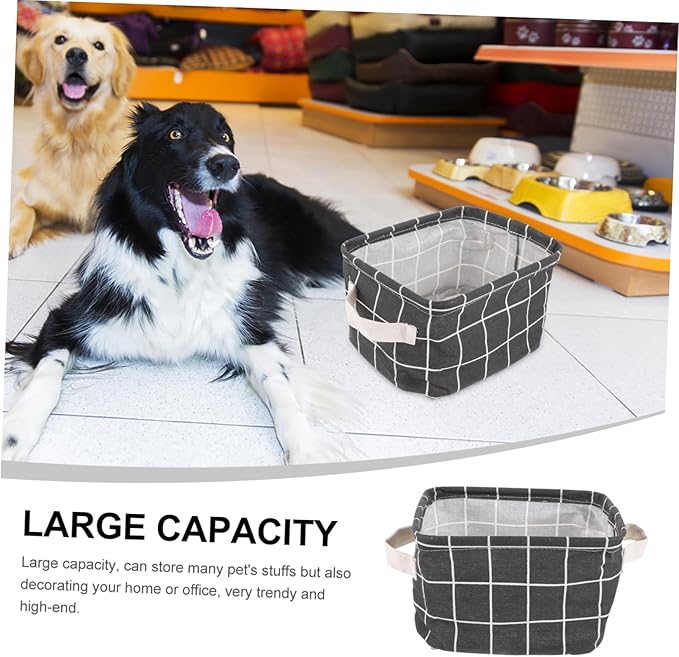 GANAZONO 2pcs Organizers Storage Linen Cotton Baskets Grey Storage Bins Laundry Basket Bins Organizers Sundry Containers