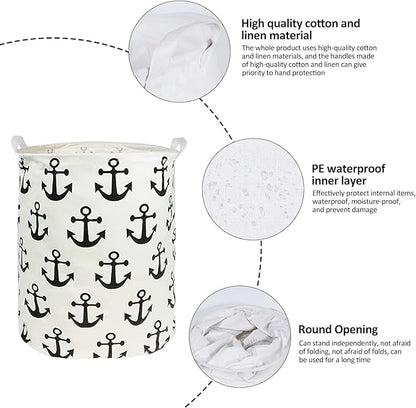 Collapsible Laundry Basket in Bedroom Waterproof Laundry Hamper in Bathroom Large Laundry Bag in College Dormitory Cloakroom Livingroom Nursery Organizer Toy Bin