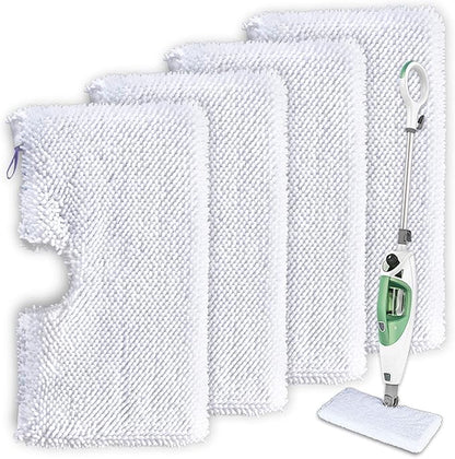Turbo Microfiber Shark Steam Mop Replacement Pads, Professional Fit Series S3500 S2901 S2902 S3455K S3501 S3550 S3601 S3801 S3901 S4601 S4701 SE450, 4 Pack Replacement Microfiber Cloth Head Covers