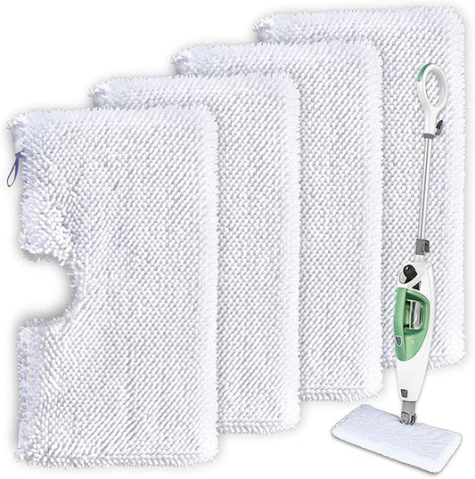 Turbo Microfiber Shark Steam Mop Replacement Pads, Professional Fit Series S3500 S2901 S2902 S3455K S3501 S3550 S3601 S3801 S3901 S4601 S4701 SE450, 4 Pack Replacement Microfiber Cloth Head Covers