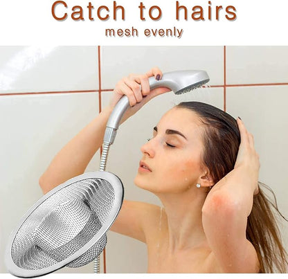 Heavy Duty Stainless Steel Slop Basket Filter Trap Mesh Metal Sink Strainer Perfect for Kitchen Sink/Bathroom Bathtub Wash Basin Floor Drain Balcony Drain Hole Utility (2.75" 100pcs)