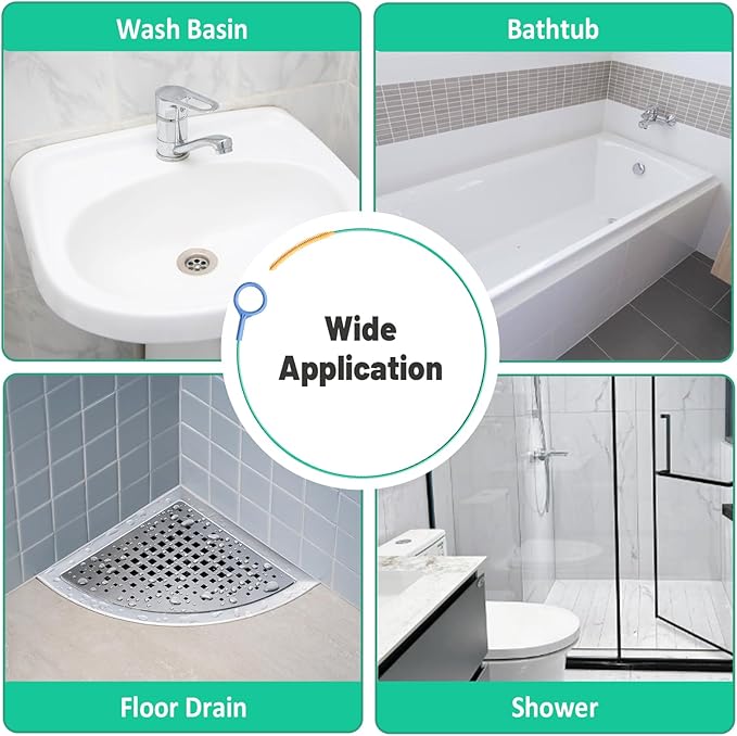 Reusable Drain Snake Hair Drain Clog Remover 30 Inch, 2026 Upgraded Sink Snake Drain Hair Removal Tool, Anti-Break Metal Shower Snake Drain Cleaner to Unclog Bathroom Sink, Tub (5)